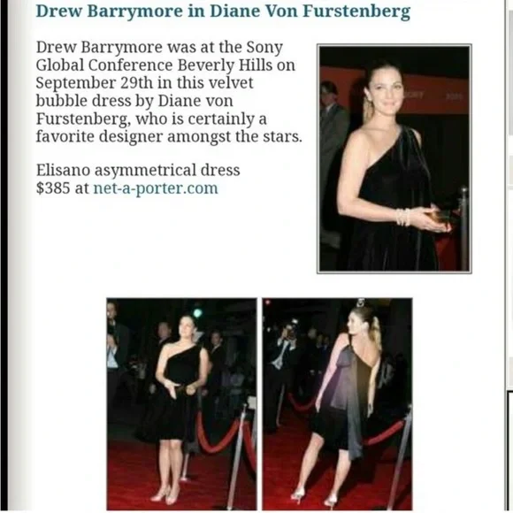 NWT Diane Von Furstenberg Elisano Asymmetrical velvet bubble dress - Picture 2 of 4